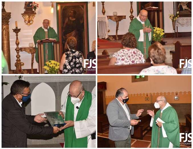 Momentos de los actos de despedida de Eugenio Peñate de sus feligreses de Tara y San Roque/Francisco Javier Santana/TA.